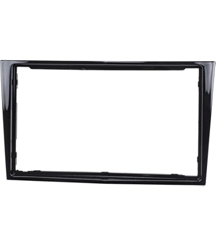 Mascherina Autoradio 2 DIN Per Opel - Compatibile Corsa D, Astra H, Zafira B, Nero Lucido