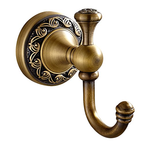 Weare Home Klassic Einzeln Handtuchhaken Handtuchhalter Handtuchstangen, Retro Solide Kupfer mit Einschnitt Bronze Beschichtung Wandmontage Haltbar für Küche Badzubehör Badaccessoires Dekor