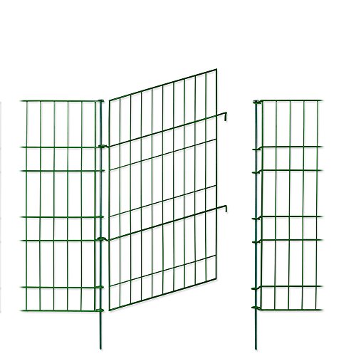 Tor für Massiv Zaun „Balkhausen, Müngsten, Glüder & Rüden“ 70 x 80 cm, grün – Teichzaun, Tiergehege, Gartenzaun, Steckzaun, Rabattenzaun, Zaunmatten, Hundezaun, Katzenzaun, Rankhilfe - 2