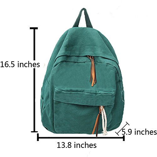 aizhe 2017 New Style Simple Rucksack Farbe Bag Fashion Casual Leinwand BAG Schule Rucksack grün Grün 2 Medium - 2