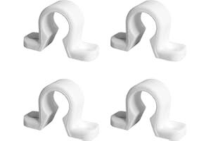 EMPYR Lot de 4 Colliers d'Espagnolette - Composite Blanc - Lacets pour Tringle Barre de Volet Battant - Fabrication Française - Fermeture pour Volet Battant PVC Bois ou Aluminium
