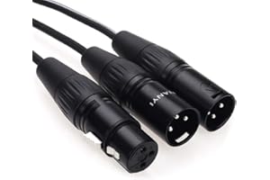 Câble Séparateur XLR NANYI - Câble de Microphone à Double XLR Mâle (0.5 Mètres / 1.6 Pieds)