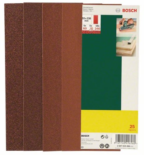 Bosch DIY Schleifblatt-Set Holz und Farbe für Schwingschleifer, 25tlg.
