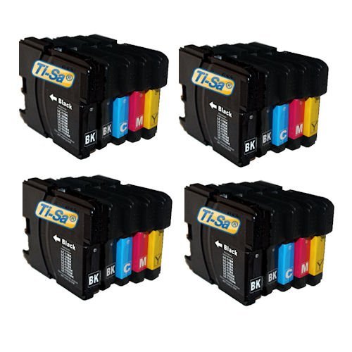 20x XL kompatible Druckerpatronen für BROTHER ersetzt LC 980, LC1100 - Farben: 8x Black und je 4x Color