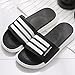 Produktbild summerest Herren-/Damen-Hausschuhe, leicht, mit Slip-Pantoletten, innen- und Strand Sliders Flip-Flops-Paar Sommer-Sandalen, Schuhe, PVC, Schwarz, 50