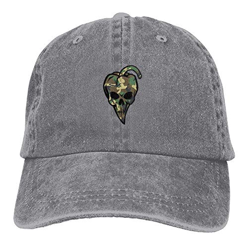 Preisvergleich Produktbild Presock Chili Pepper Shaped Camouflage Skull Denim Hat Womens Baseball Caps