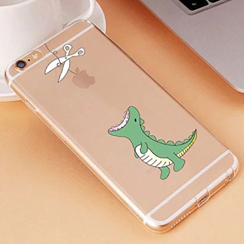 iPhone 7 Case, YooweiÂ® Crystal Clear Soft Silicone Gel TPU Case Cute Cartoon Scratch Resistant Protective Cover for iPhone 7 4.7