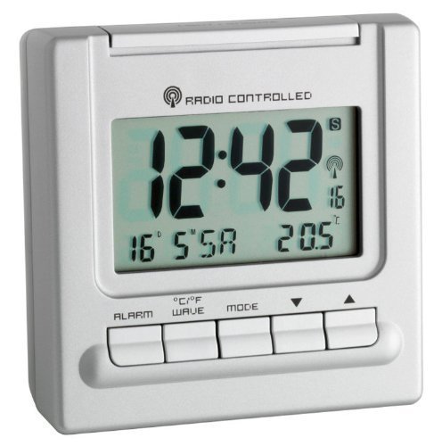 Funkwecker Bergamo Silverline mit 2 Weckzeiten