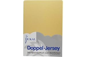 Dukal | Spannbettlaken oval für Kinderwagen Stubenwagen Wiegen Beistellbett | 46x82 – 47x82 cm | aus hochwertigem DOPPEL-Jersey | 100% Baumwolle | Farbe: gelb