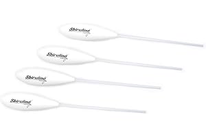 Sbirulino® Kit set da 4 pezzi bombarde galleggianti (bianche) - semi affondanti (trasparenti) - super affondanti (nere) da 3 a 95 grammi