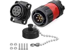 CNLINKO YM-20 Connettore impermeabile IP67 Connettore elettrici industria Connettore circolare Connettore alloggiamento in PBT Connettore aeronautico M20 2-12 Poli Presa flangia (7 Poli)