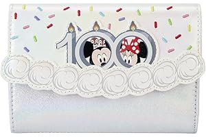 Loungefly Disney100 Anniversary Celebration Cake Flap Wallet, White, One Size