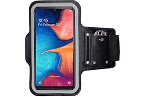 CoverKingz Sportarmband für Samsung Galaxy A20e - Armtasche mit Schlüsselfach Galaxy A20e - Sport Laufarmband Handy Armband Schwarz