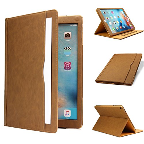 Original Urcover® Tasche Smart Cover iPad Pro 12.9 Zoll ( 2015 /2016 Version) Schutz Hülle Case [Sleep / Wake Funktion] und inkl Displayschutzfolie & Zubehör | Dunkel Braun