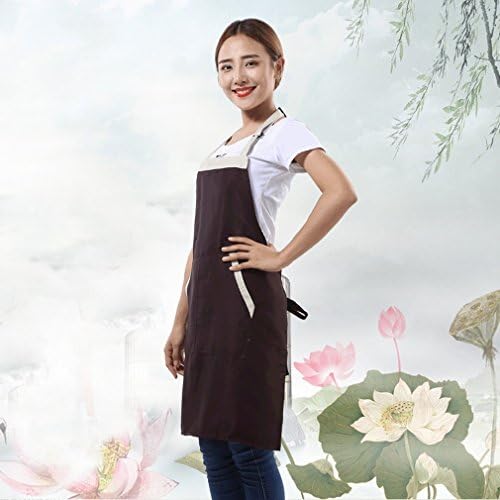 Solid Color Coffee Shop Overalls Thickening Apron Anti - Fouling Anti - Oil Advertising Apron Dressing Aprons,A