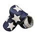 Mejale Baby Shoes Toddler Infant Soft Leather Sole Newborn Boys Girls Crib Moccasins(Navy Blue,18-24 Months)