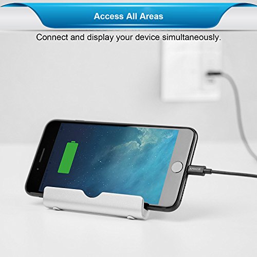 iVoler Tablet Halterung Multi-Winkel Aluminium Tablet Ständer Handy Halter Holder für Tablets, iPad, E-Reader und Smartphones, iPhone 7 / 7 Plus / 6S / 6 / SE / 5S / 5, Samsung Galaxy S8 and S8+, S7 edge / S6, Huawei p9 lite und weitere – Weiß - 6