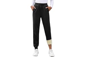 UMIPUBO Pantalones de Chándal Mujer Invierno Deportivos Pantalones de Jogging Forro Polar Termicos Jogger Casual Largo Pantalon Cómodos Cordón Ajustable Sweatpants con Bolsillos