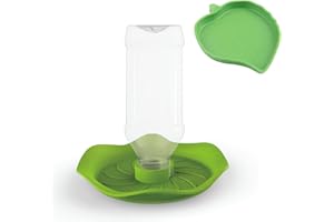 Docache Comedero para Reptiles, Bebedero para Reptiles, Tortuga Alimentadora de Reptiles, para Animales Pequeños como Tortugas, Hámsters con Botella de Agua Bandeja de Alimentación Extraíble (Verde)