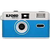 Ilford Sprite 35-II Yeniden Kullanılabilir/Yeniden Y&uuml;klenebilir 35mm Analog Film Kamera (G&uuml;m&uuml;ş ve Mavi) 2005171
