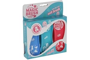 Kerbl Original Magic Brush - Juego de 3 cepillos para caballos, cuidado de caballos, cepillo de masaje, jellyfish
