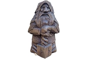 YQkoop Norse Gods Statues - Odin Thor Tyr Ulfhednar Statue Norse Viking Mythology Figurines Nordic Pagan Resin Ornaments Art for Home Office Decoration (Thor)