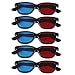 Generic MagiDeal 5 Pair Adult Plastics Red/Blue 3D Glasses Anaglyph Glasses Black RS.325.00