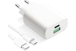 envircell USB C Ładowarka 30W i Kabel 2m, GaN Zasilacz USB-C, 2-portowa, Kompatybilny z iPhone 14/14 Pro/14 Pro Max/13/12/11/SE/X/XS/XR, Galaxy, Pixel 7-3, iPad