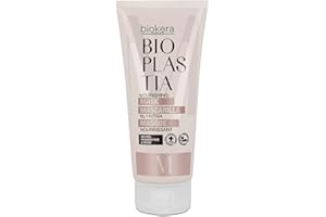 SALERM - Mascarilla Nutritiva Pelo - Biokera Bioplastia - 200 ml - Keratina Vegana y Aceite de Semilla de Manketti - Restaura y Protege - Cabello más Resistente y Elástico - Antiencrespamiento Pelo