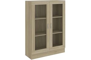 vidaXL Armadietto Vetrina Rovere Sonoma 82,5x30,5x115 cm Multistrato