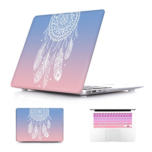 Batianda 15 Zoll MacBook Pro Retina Hülle,Dream Catcher Plastik Hartschale Schutzhülle Case für MacBook Pro 15 Retina (A1398) und Tastatur Abdeckung,Gradient Rosa