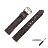 MARBURGER Uhrenarmband 18mm Leder Braun - Werkzeug Montage Set 5201831000220