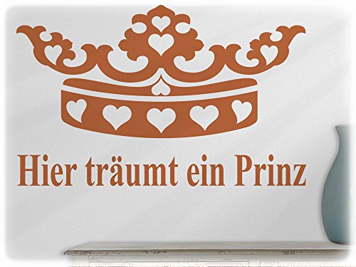 Preisvergleich Produktbild wandfabrik - Wandtattoo - 1 praktischer Hier träumt ein prinz in haselnuss