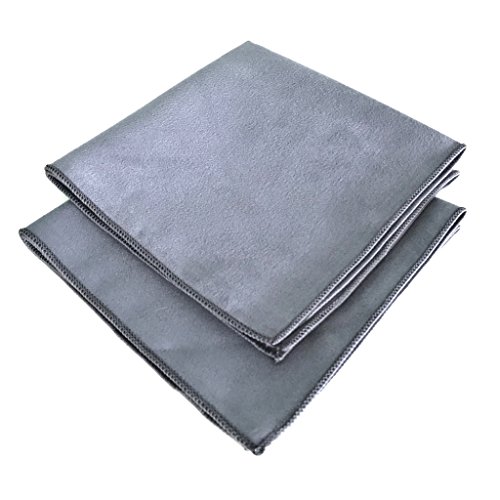 Blum - 2x Display-Reinigungstuch 30x30 cm - grau - für die perfekte Reinigung von Bildschirm | Brille | Computer | Display | iMac | Kamera Objektiv | Laptop | Monitor | Notebook | Smartphone | Sonnenbrille | Spielkonsole | Tablet | TV | VR Brille und mehr.