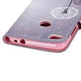 Felfy Leder Hülle für Huawei P8 Lite 2017,Huawei P8 Lite Tasche Schutzhülle,Huawei P8 Lite Brieftasche Wallet Retro Flip Bookstyle Bunt Muster Feder Schmetterling Campanula Löwenzahn Elegant Case [PU Leder + TPU Silikon Innere] Tasche Schale Magnetic Buckle Etui Lederhülle Handyhülle für Huawei P8 Lite 2017 [Löwenzahn] + 1x Silver Stylus+ 1x Bling Dust Plug[Farbe Random] - 4