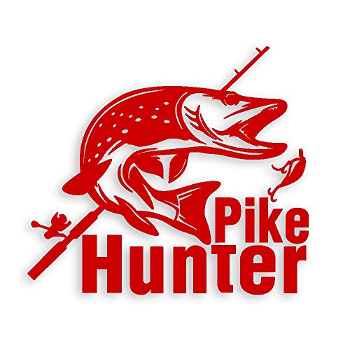 Preisvergleich Produktbild FengHuiCar Pike Hunter Fishing Hood Heckklappenseitenfensteraufkleber-Aut... (14 * 11 cm)