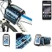 Price comparison product image Bike frame bag Front Top Tube Pannier for Gigaset ME Pro, Head Tube cycling triple case Bicycle mount cradle Mobile Phone Holder, blue, water resistant - K-S-Trade(TM)