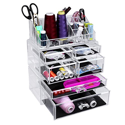 Songmics Kosmetik Aufbewahrung Organizer gro Acryl Schubladen JKA008 - 4