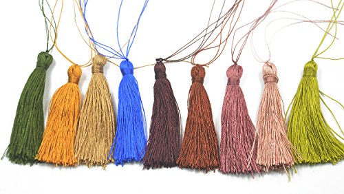 12 pcs Nylon Quaste Anhänger Tassel Halsband Kette Schmuck DIY 6cm
