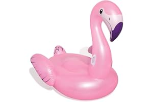 Bestway 41119-19 Inflatable Flamingo Swimming Pool Ride-On, Pink, Supersize