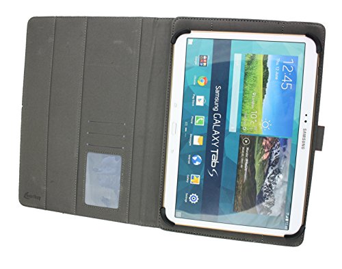 Emartbuy® Wortmann Terra Pad 1004 10.1 Zoll Tablet PC Universalbereich ( 10 – 11 Zoll ) Vintage Floral Rot Multi Angle Exekutiv Folio Mappen Kasten Abdeckung mit Kartensteckplätze + Eingabestift - 4