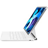 Fogy Ipad Air 11 2026 8.Nesil M4 &ccedil;inli i&ccedil;in Uyumlu TouchPad Case Magic Keyboard Aydınlatmalı Klavyeli Tablet Kılıfı (Beyaz)