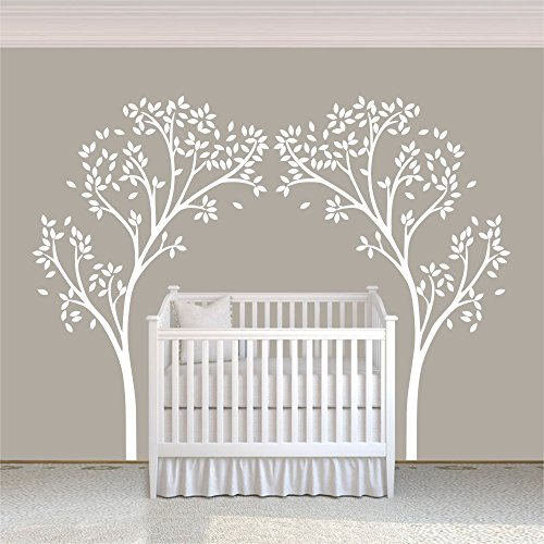 Vinyl Nursery Tree Decal Tree Canopy Portal Wall Sticker Tree Wall Graphic Wall Mural Home Art Decor White