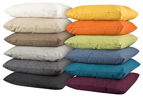 Dekokissen Sofakissen Leinen Vera 45x45 mit Reißverschluss (curry)