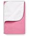 Fleece Baby Blanket Raspberry Pink with Polka Dot Trim