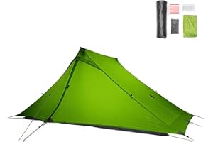 MOXIHIKE 3FULGEAR Lanshan 2 Pro Tente de Camping ultralégère pour 2 Personnes, Tente Professionnelle 3/4 Saisons sans tiges en Nylon argenté 20D pour Le Camping, la randonnée