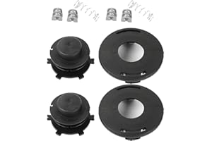 QOXEZY Kit di testa e copertura per strimmer, testa bobina+tappo con molla per Stihl 25-2 FS 44 55 56 70 80 83 85 90 RX110/120/130, kit di ricambio per testa bobina