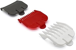 ZEROKIWI 3 Stück Professionelle Farbcodiert Schutzkämme Ersatz-Führungskämme, 1,5 mm, 3 mm, 4,5 mm, 1/16", 1/8", 3/16" kompatibel mit Wahl Standard Full-Size Magic Clip Senior Super Taper Haarschneidemaschinen