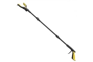 Kekoy Greifer mit Licht, 81cm Greifzange für Senioren, Faltbare Greifer Müllzange, Aluminium Müllgreifer Zange, mit Drehbarem Magnet Greifer, Greifzange für müll