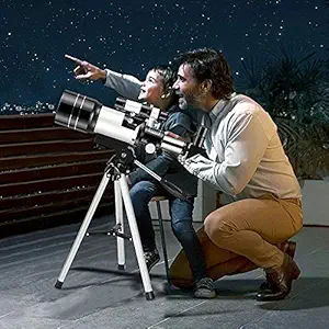 Mokshith Telescope for Astronomy Beginners and Kids, Refactor Finder Scope, Smart Phone Adapter, Telescope 360 mm/ 60 mm for Adults Good Partner to View Landscape and Planet, with Tripod